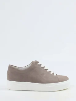 – Plateau-Sneaker aus Veloursleder taupe*Semler Hot