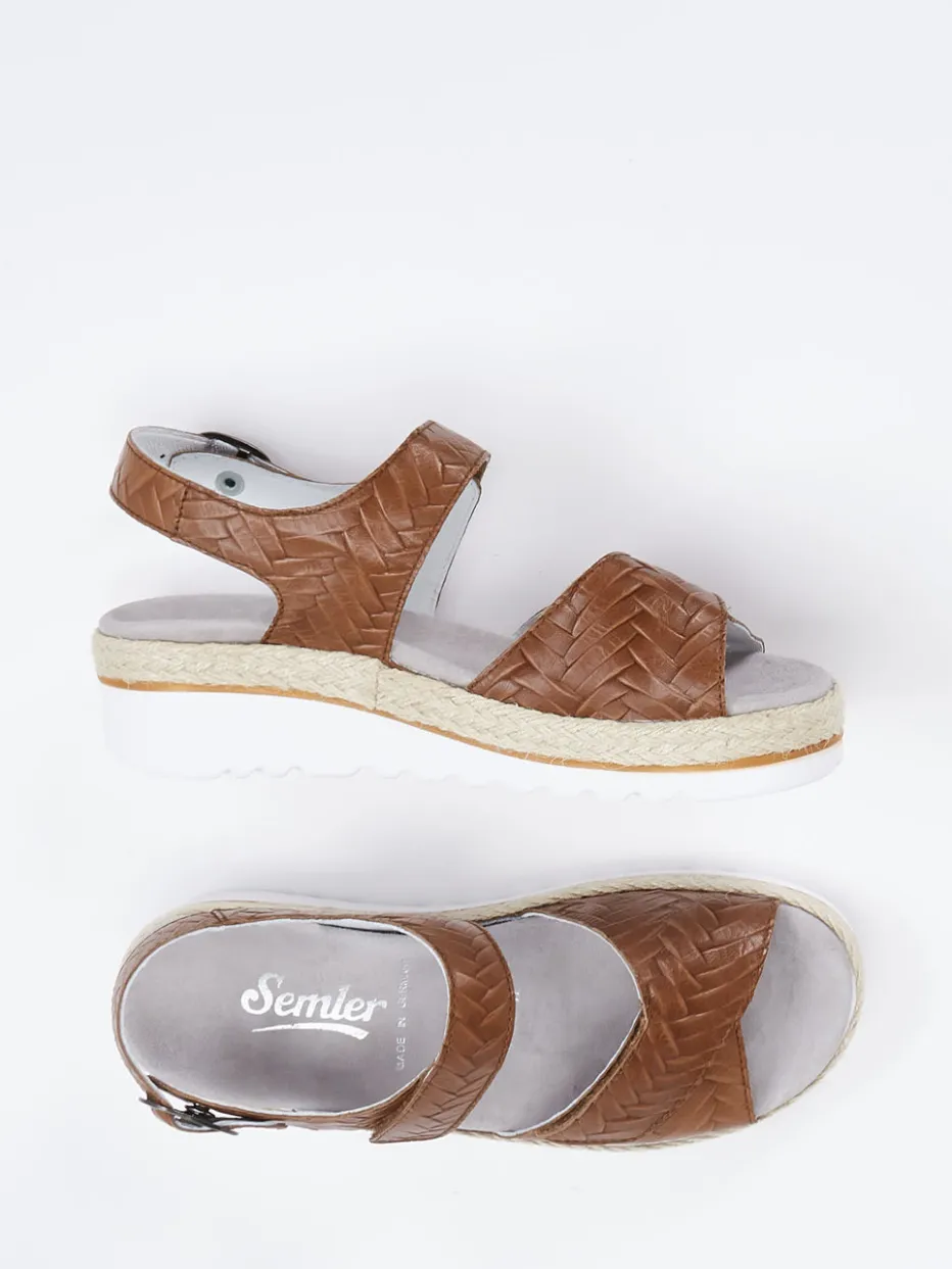 Damen Semler – Sandale aus geprägtem Leder