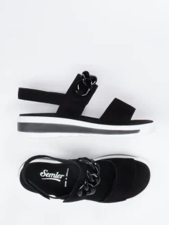 – Sandale aus Veloursleder*Semler New