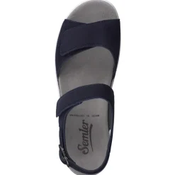 Damen Semler – Sandalen aus Veloursleder Dunkel