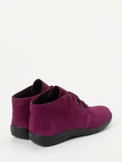 – Schnür-Bootie aus Veloursleder Beerenviolett*Semler Best