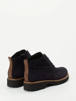 Damen Semler – Schnürboots aus Veloursleder Dunkel