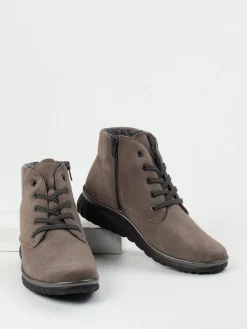 Damen Semler – Schnürboots aus Veloursleder taupe