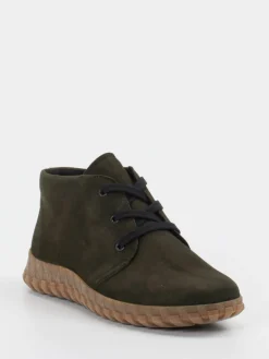 – Schnürboots aus Veloursleder Oliv*Semler Sale