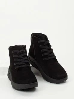 – Schnür-Boots aus Veloursleder*Semler Outlet