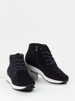 Damen Semler – Schnürboots aus Veloursleder dunkel