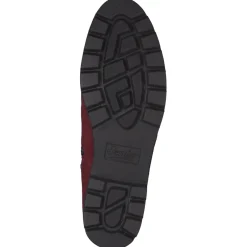 Damen Semler – Schnür-Boots aus Veloursleder bordeauxrot