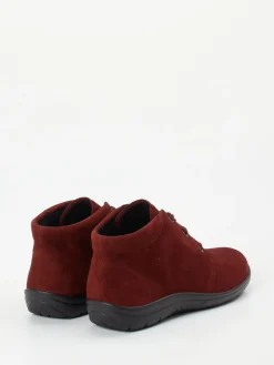 – Schnürboots aus Veloursleder Bordeaux*Semler Discount