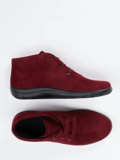 – Schnürboots aus Veloursleder Bordeaux*Semler Discount