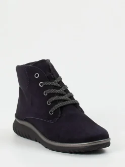 Damen Semler – Schnürboots aus Veloursleder in Dunkel