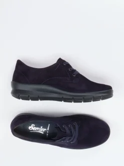 – Schnürschuh aus Veloursleder Dunkel*Semler Outlet