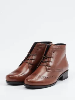 – Schnürstiefelette aus Kalbleder mittel*Semler Best