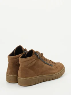 – Schnürstiefelette aus Veloursleder cognac*Semler