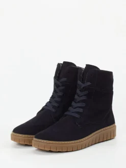 – Schnürstiefelette aus Nubukleder Dunkel*Semler New