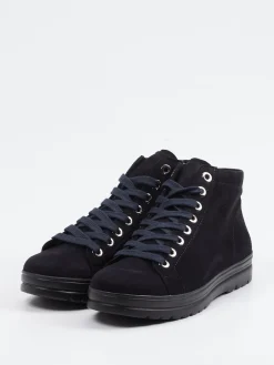 – Schnürstiefelette aus Veloursleder*Semler Online