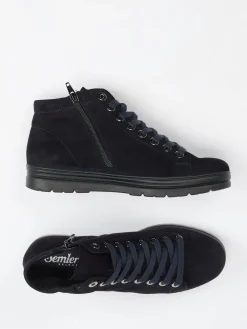 – Schnürstiefelette aus Veloursleder*Semler Online