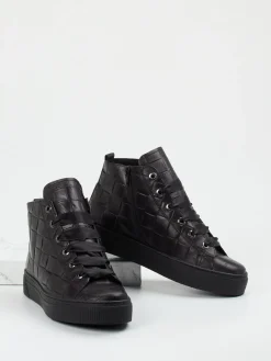 – Schnürstiefelette aus geprägtem Leder*Semler Best