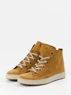 – Schnürstiefelette aus Veloursleder cognac*Semler Outlet