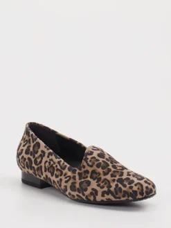 Damen Semler – Slipper aus Leder mit Leoprint