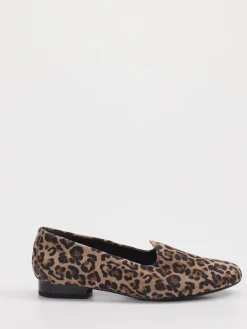 Damen Semler – Slipper aus Leder mit Leoprint