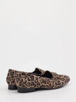 Damen Semler – Slipper aus Leder mit Leoprint