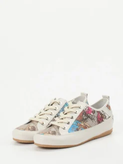 Damen Semler – Sneaker aus geprägtem Leder mit Kartenprint