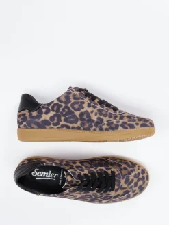 – Sneaker aus geprägtem Leder mit Leoprint*Semler Online