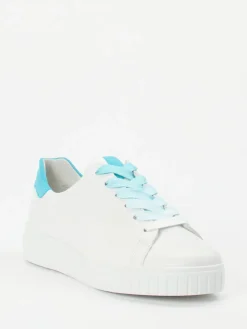 Damen Semler – Sneaker aus Kalbleder mit Himmelblau-Akzent