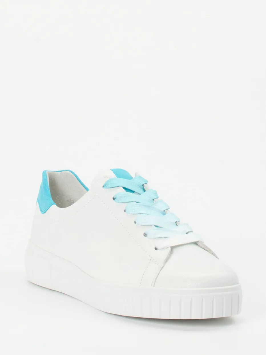 Damen Semler – Sneaker aus Kalbleder mit Himmelblau-Akzent