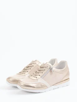 Damen Semler – Sneaker aus Metallicleder Champagner