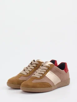 – Sneaker aus Veloursleder in Taupe*Semler Hot