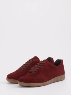– Sneaker aus Veloursleder in Bordeaux*Semler Best