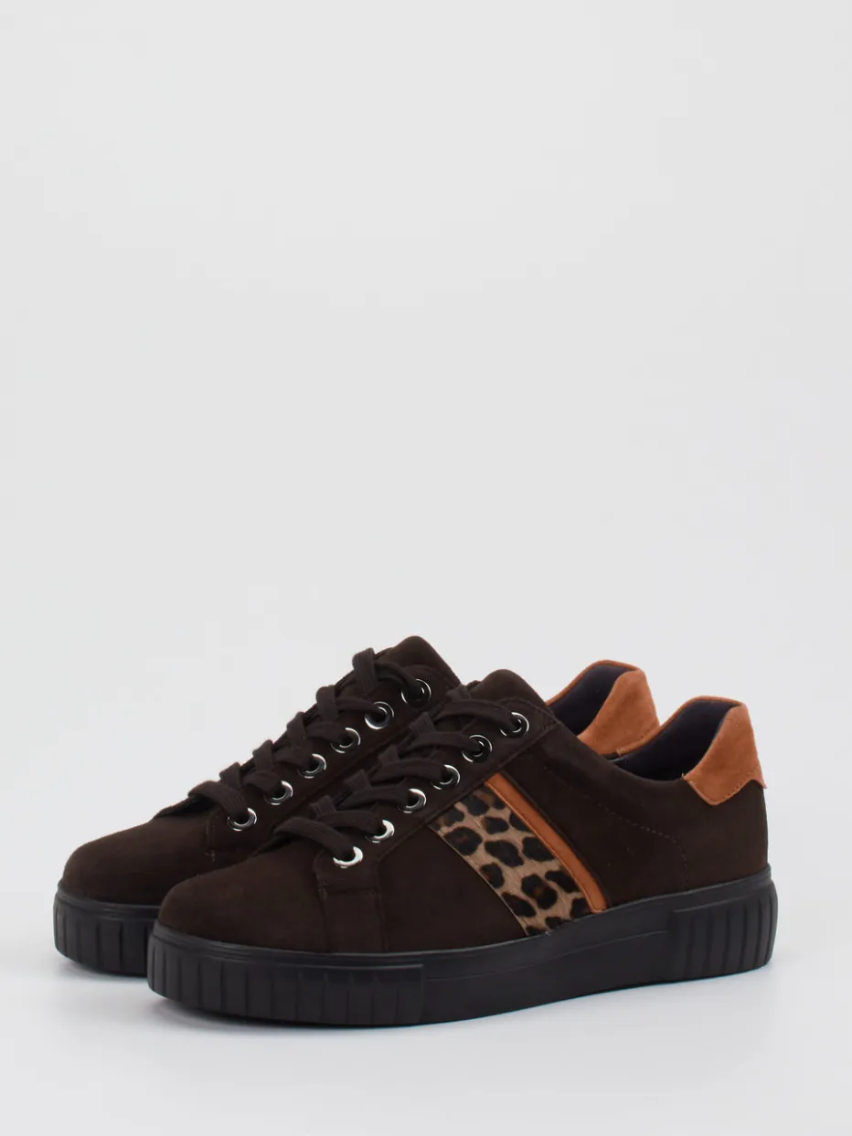 – Sneaker aus Veloursleder mit Leo-Detail*Semler Online