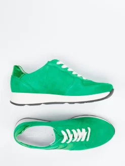 – Sneaker aus Veloursleder in Smaragd*Semler Discount