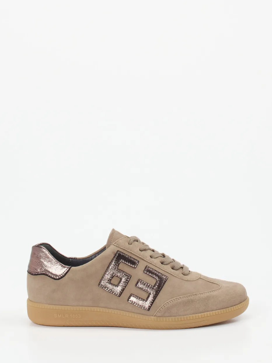– Sneaker aus Veloursleder in Sandbeige*Semler Hot