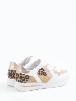 Damen Semler – Sneaker aus Velourleder mit Leopardenmuster