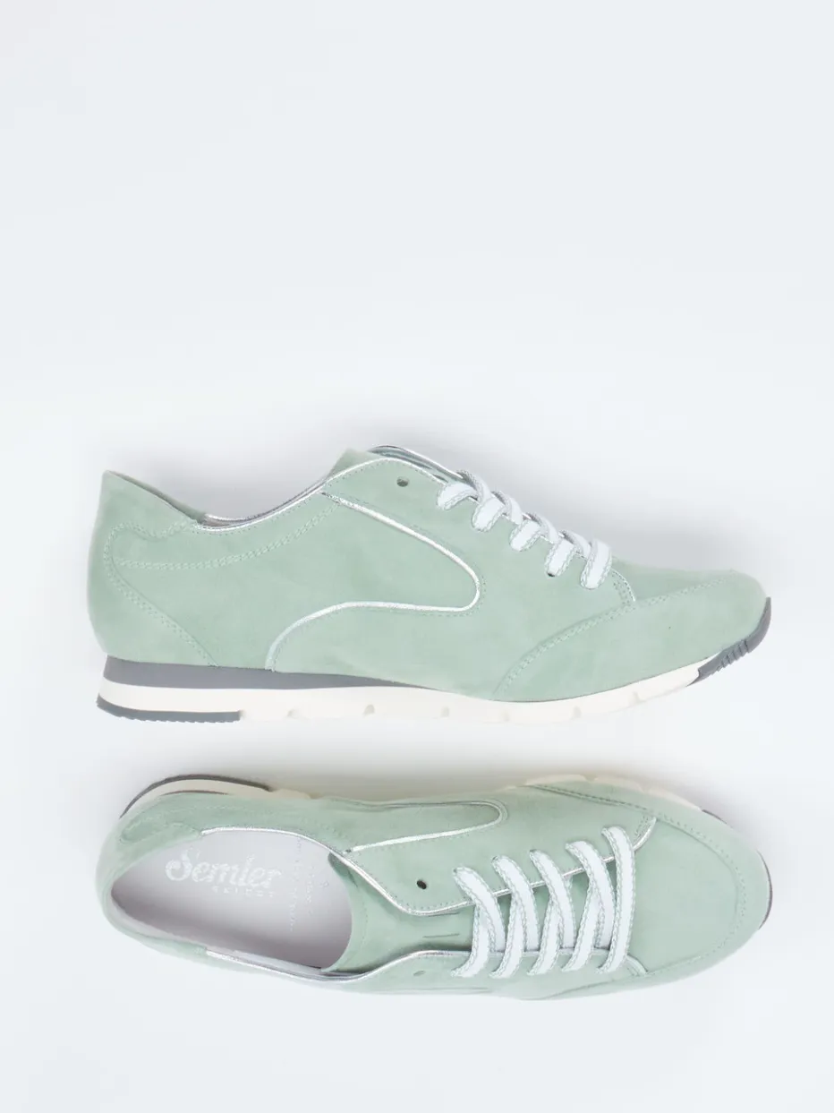 – Sneaker aus Veloursleder in Salbei*Semler