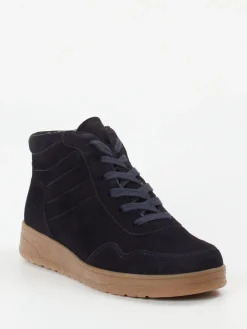 Damen Semler – Sneaker-Boots aus Veloursleder Dunkel