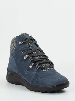 Damen Semler – Stiefelette aus Veloursleder Dunkel