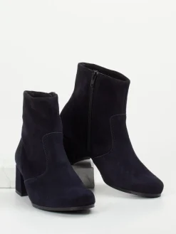 – Stiefelette aus Veloursleder Dunkel*Semler Online