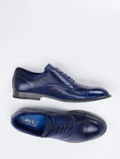Herren Shoto – Derby aus Hirschleder in Tinten