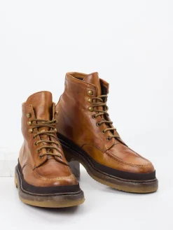 Herren Shoto – Schnürboots aus Cordovan-Pferdeleder cognac
