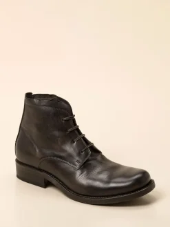 Herren Shoto – Schnürboots aus Kalbleder Dunkelgrau