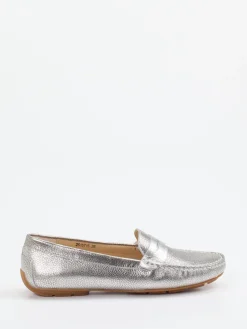 Damen Si – Penny Loafer aus Metallic-Kalbleder lber
