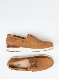 Herren Sioux – Bootsschuh aus Nubukleder cognac