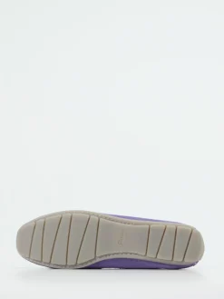 Damen Sioux – Damen-Loafer aus Veloursleder Lavendel