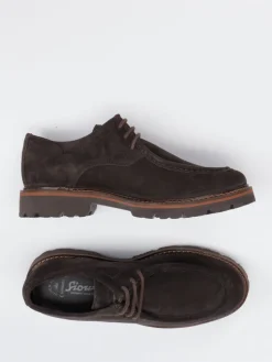 Herren Sioux – Derby-Schnürschuh aus Veloursleder dunkel