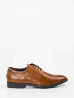 Herren Sioux – Derby-Schnürschuh aus Kalbleder cognac