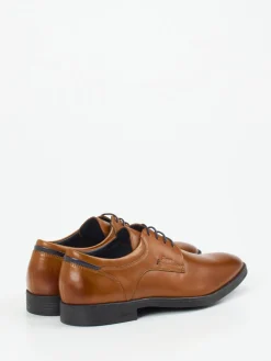 Herren Sioux – Derby-Schnürschuh aus Kalbleder cognac