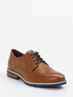 – Derby-Schnürschuh aus Kalbleder Cognac*Sioux Sale